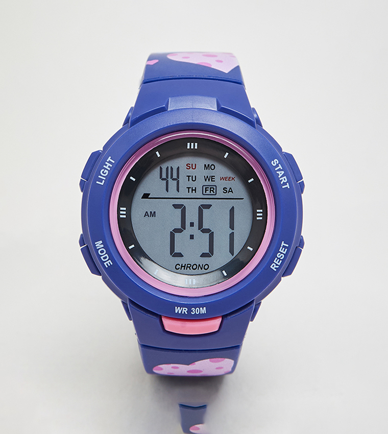 ساعة رقمية بطبعة