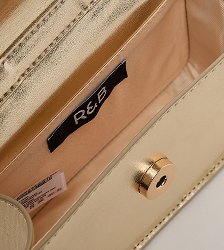 Brooch Top Handle Bag