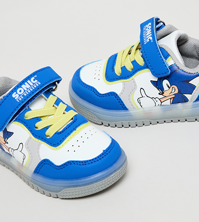 Sonic Print Velcro Sneakers