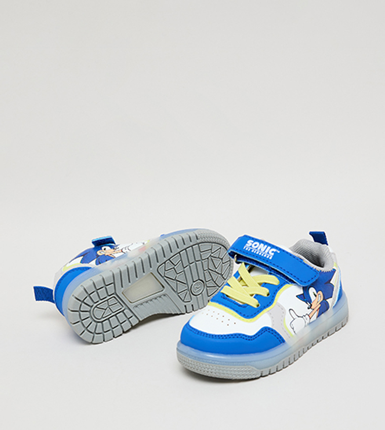Sonic Print Velcro Sneakers