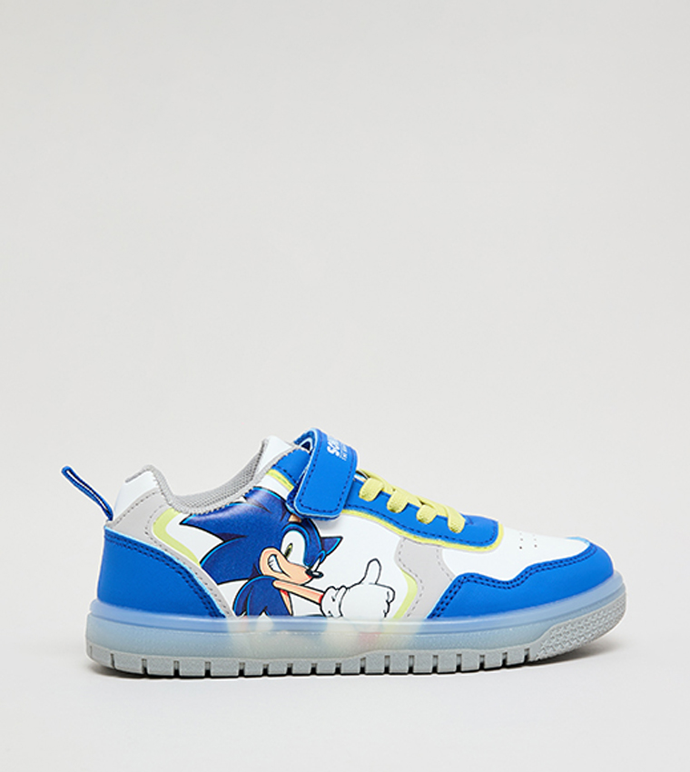 Sonic Print Velcro Sneakers