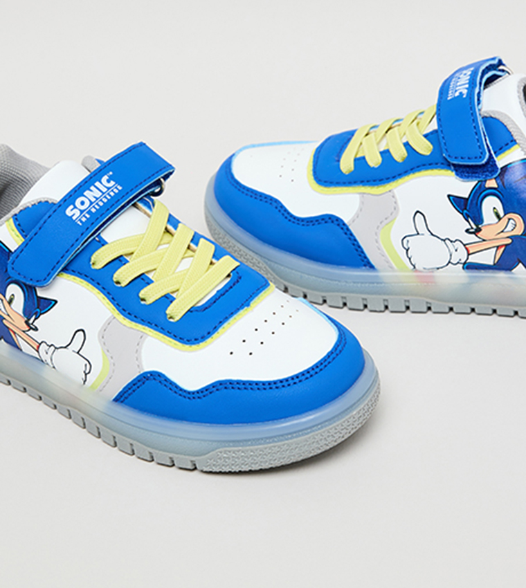 Sonic Print Velcro Sneakers