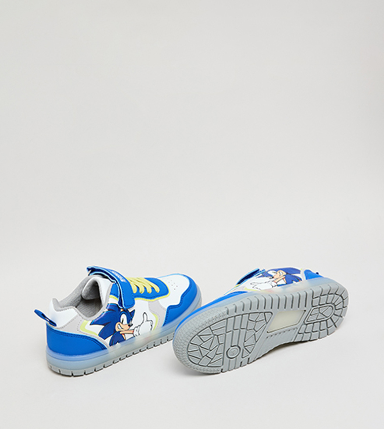 Sonic Print Velcro Sneakers