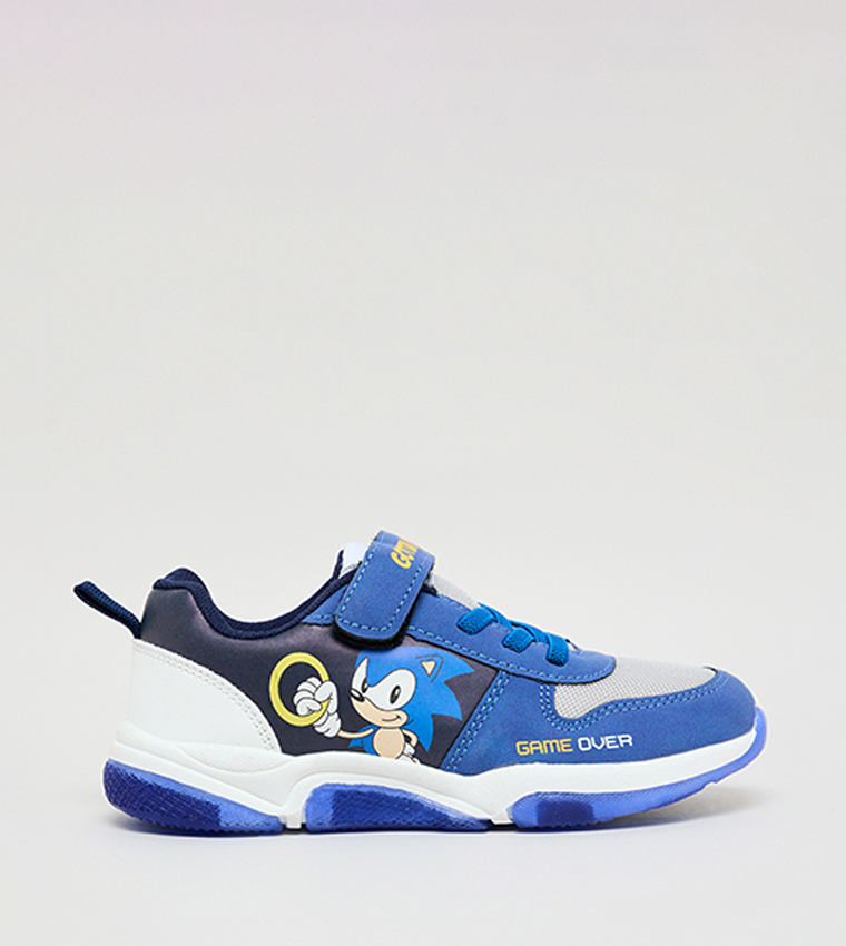 Sonic Print Velcro Sneakers