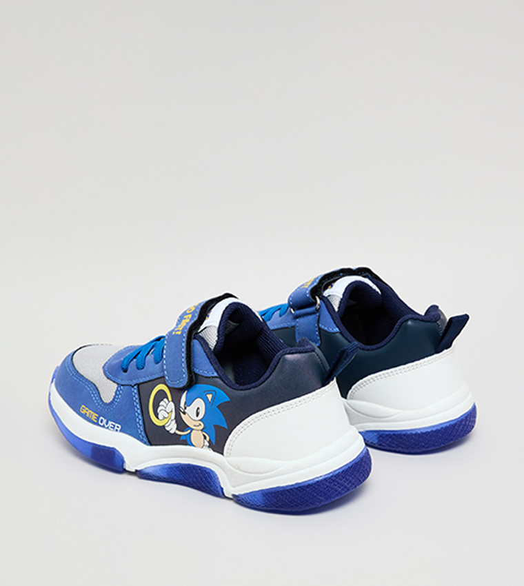 Sonic Print Velcro Sneakers