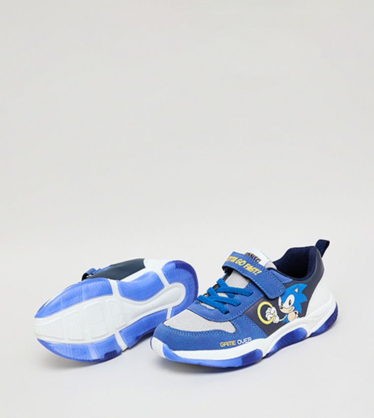 Sonic Print Velcro Sneakers