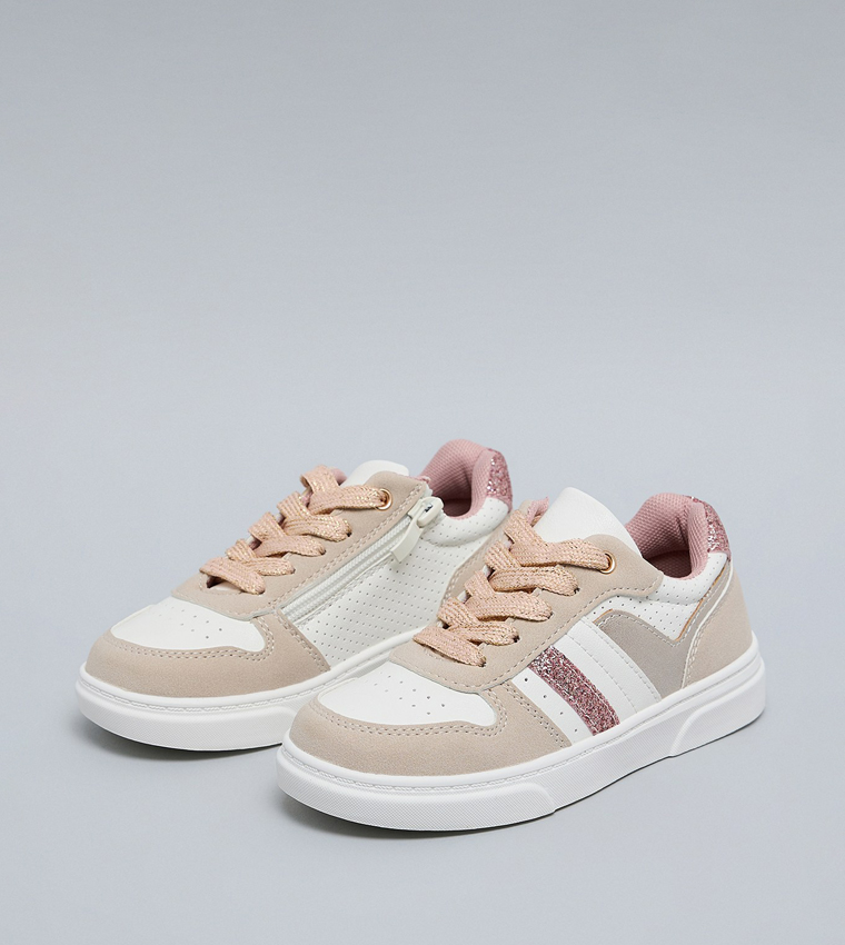 Glittered Lace Up Sneakers