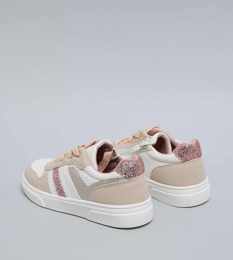 Glittered Lace Up Sneakers