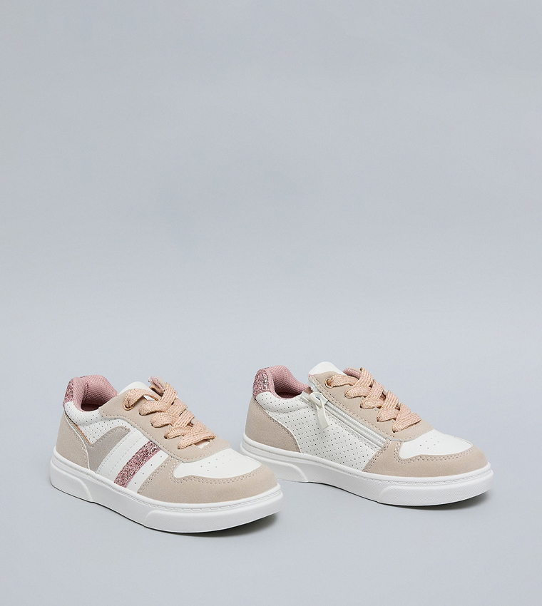 Glittered Lace Up Sneakers