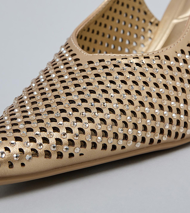 Laser Cut Slingback Pumps