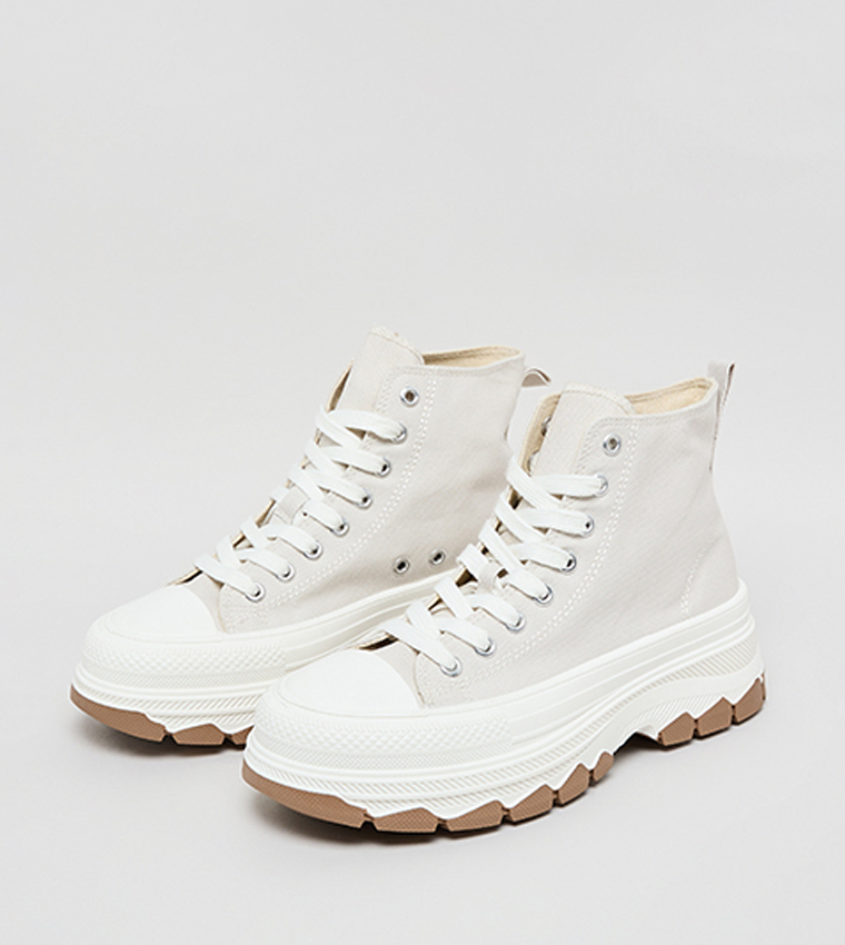 Solid High Top Sneakers