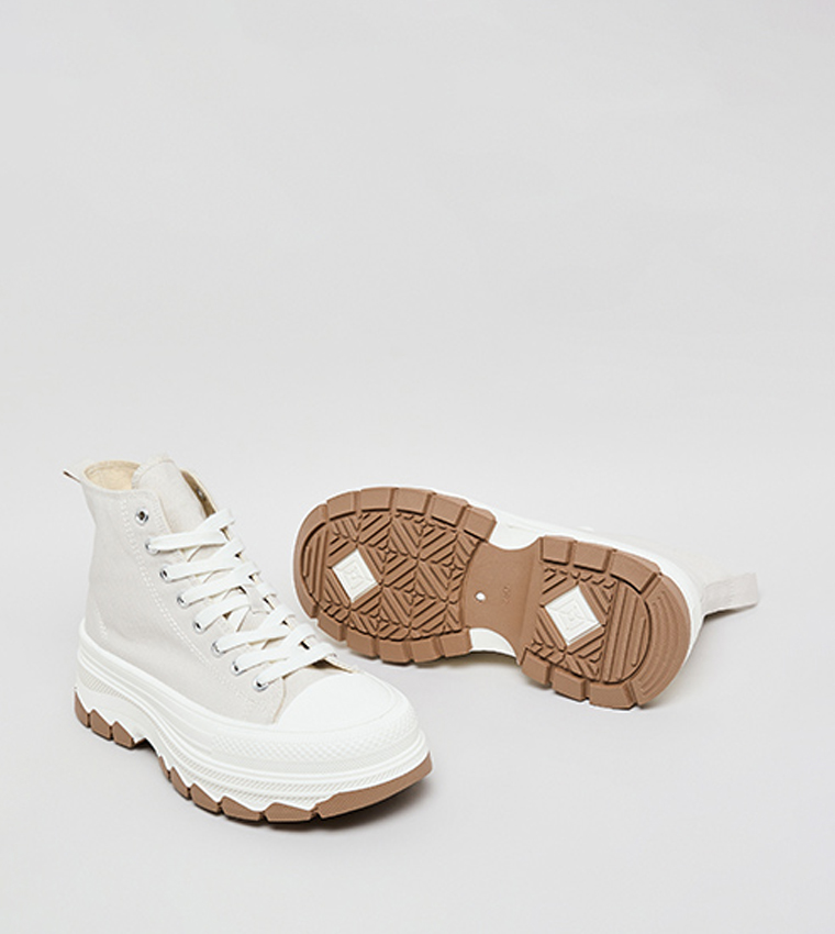 Solid High Top Sneakers