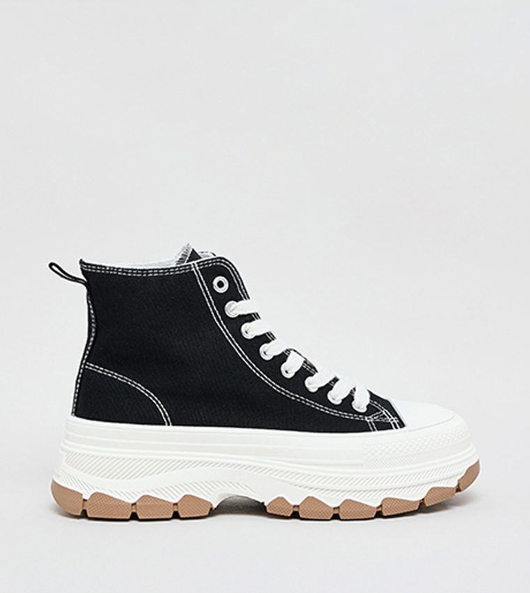 Solid High Top Sneakers