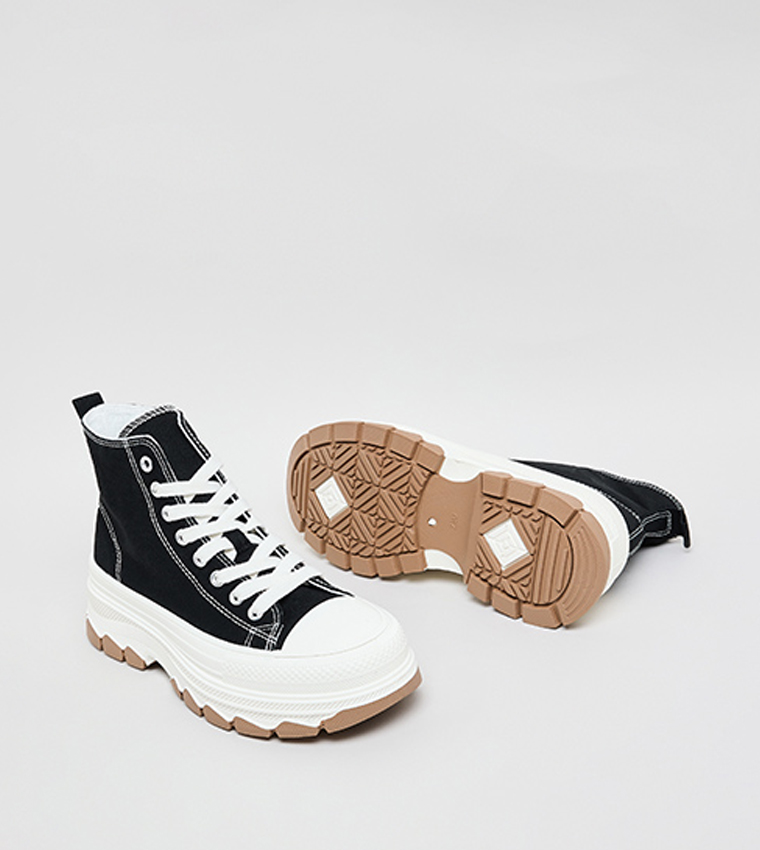 Solid High Top Sneakers