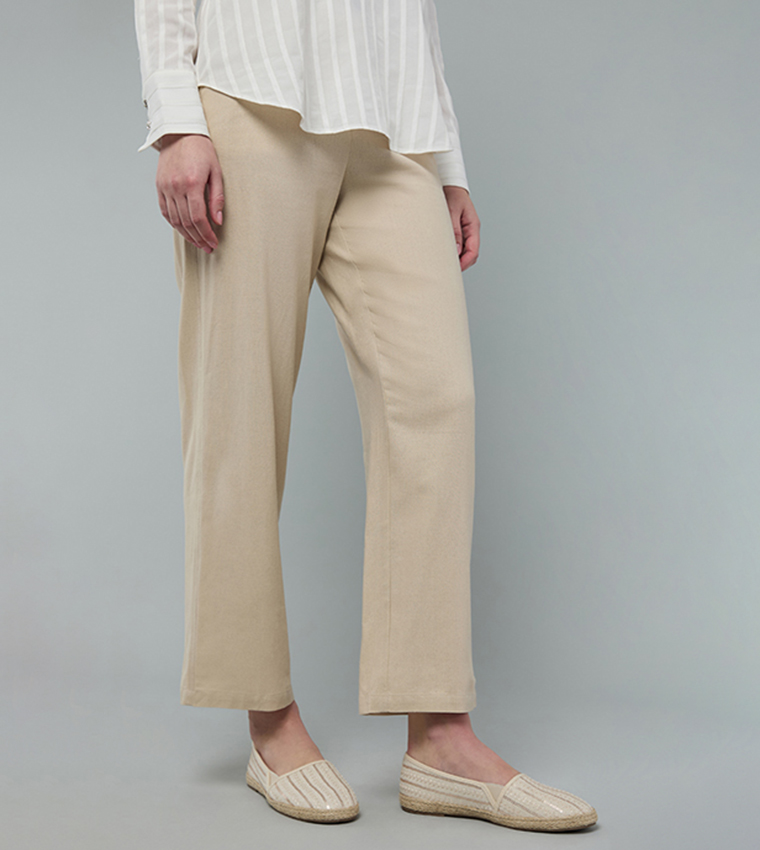 Patterned Espadrille Flat Shoes