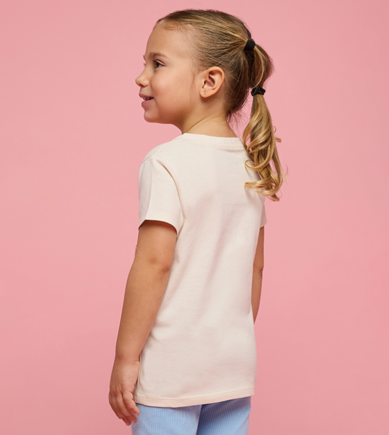 Printed T-Shirt with Crew Neck and Short Sleeves