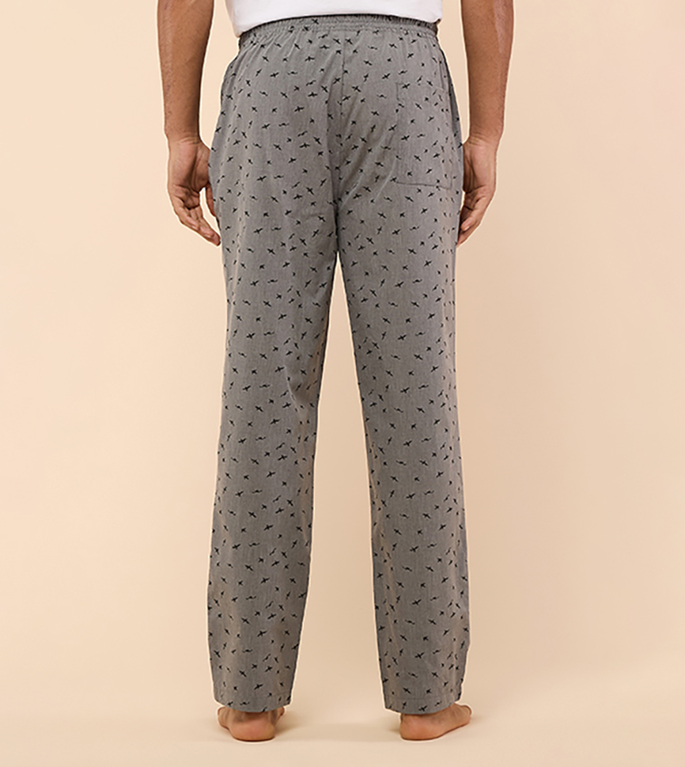 بنطلون كاجوال بطبعة برباط على الخصر