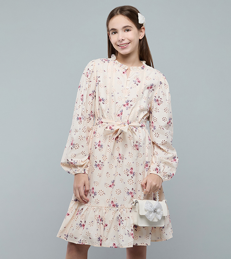 فستان شيفلي كم بيشوب بقبة مستديرة