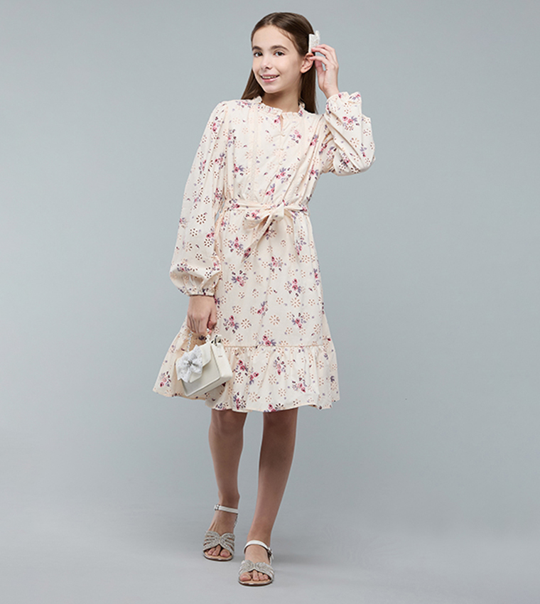 فستان شيفلي كم بيشوب بقبة مستديرة