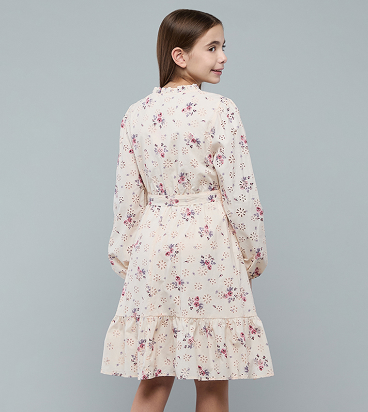 فستان شيفلي كم بيشوب بقبة مستديرة