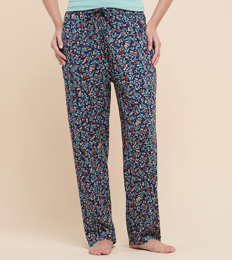 Printed Lounge Pants with Drawstring Waist