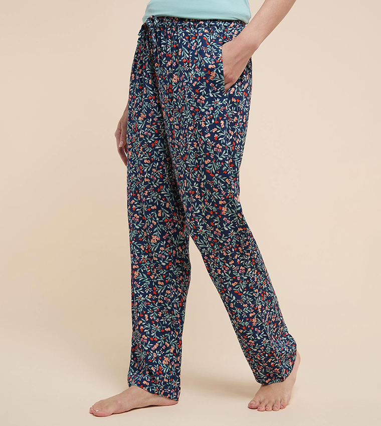 Printed Lounge Pants with Drawstring Waist