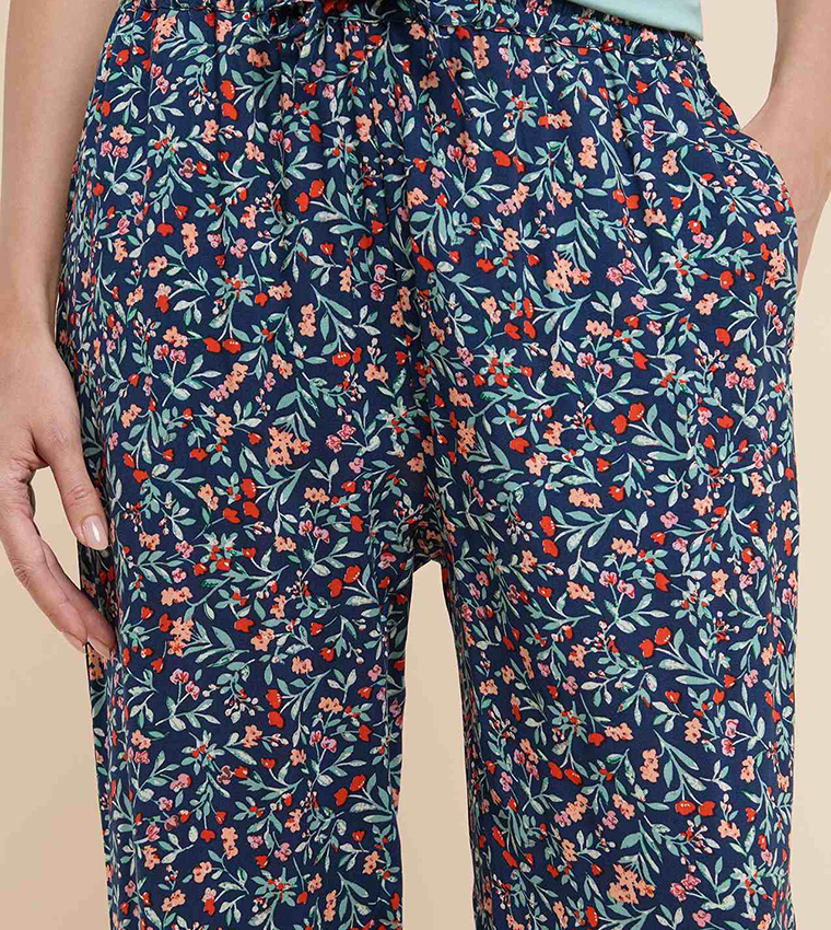 Printed Lounge Pants with Drawstring Waist