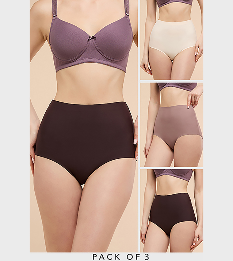 3 Pack Solid Full Briefs