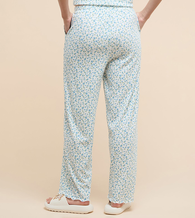 Printed Lounge Pants with Drawstring Waist
