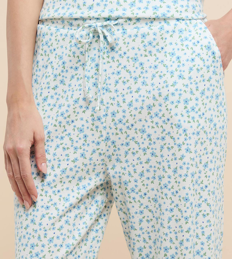 Printed Lounge Pants with Drawstring Waist