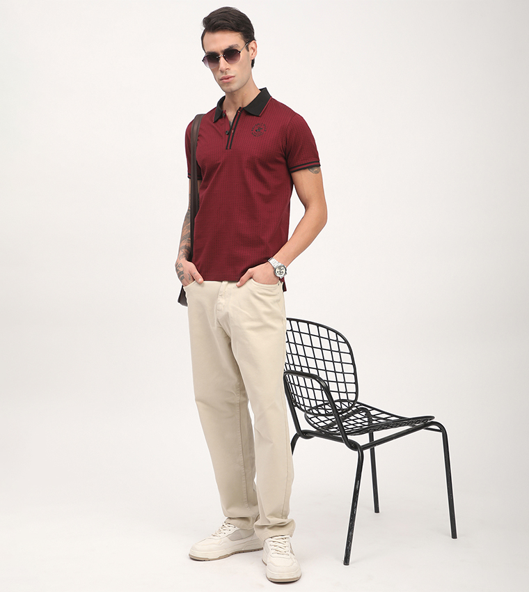 Logo Embroidered Short Sleeves Polo T-Shirt