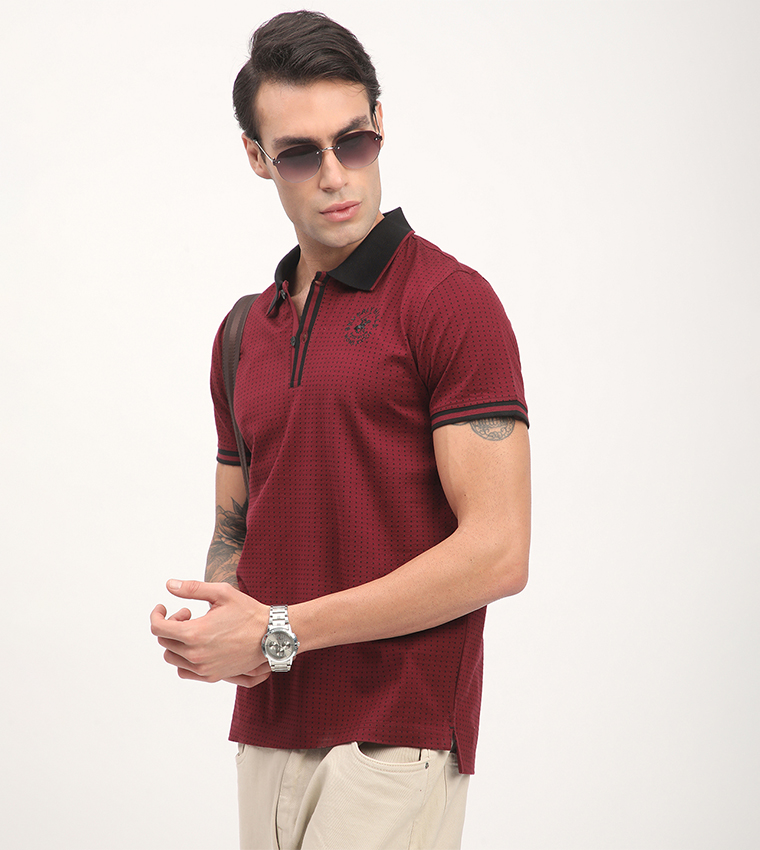 Logo Embroidered Short Sleeves Polo T-Shirt