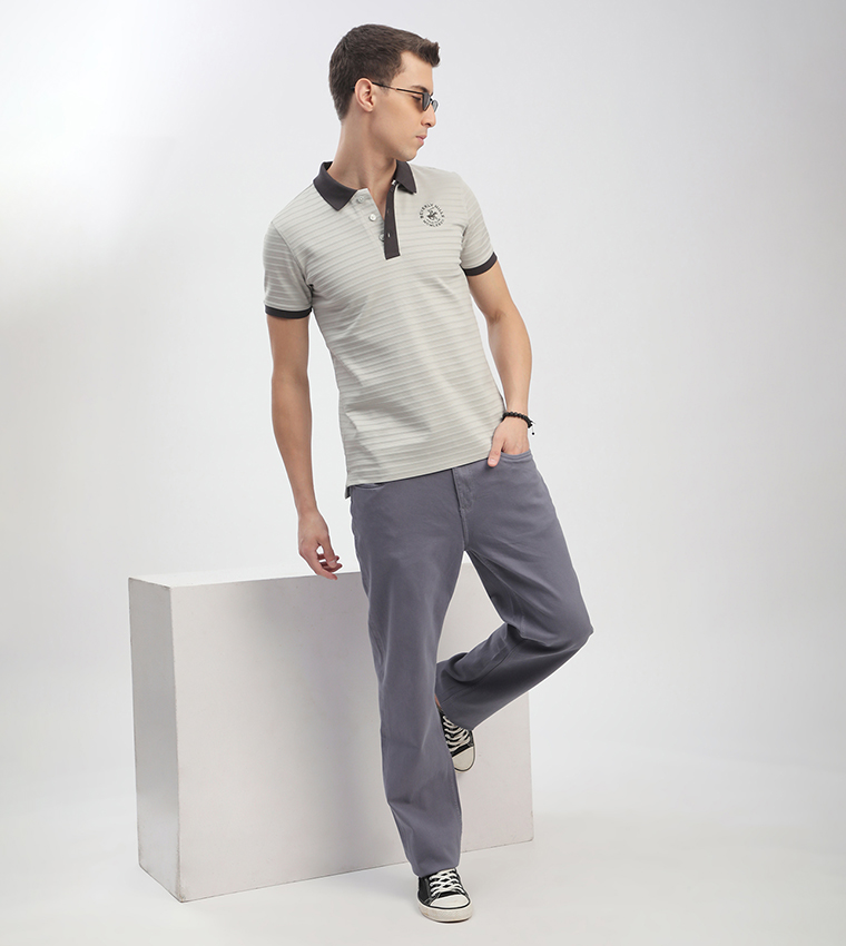 Logo Embroidered Short Sleeves Polo T-Shirt