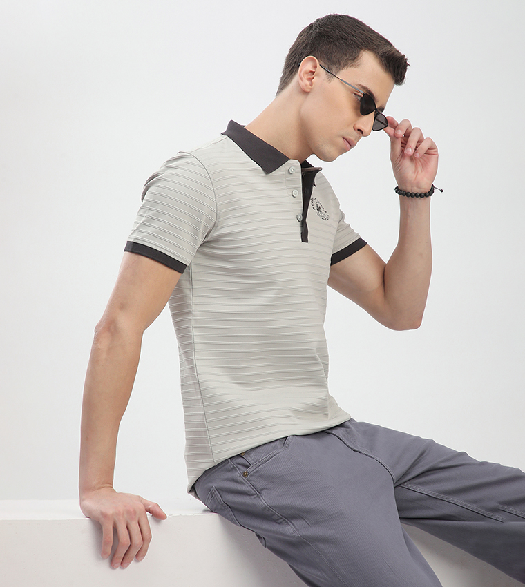 Logo Embroidered Short Sleeves Polo T-Shirt