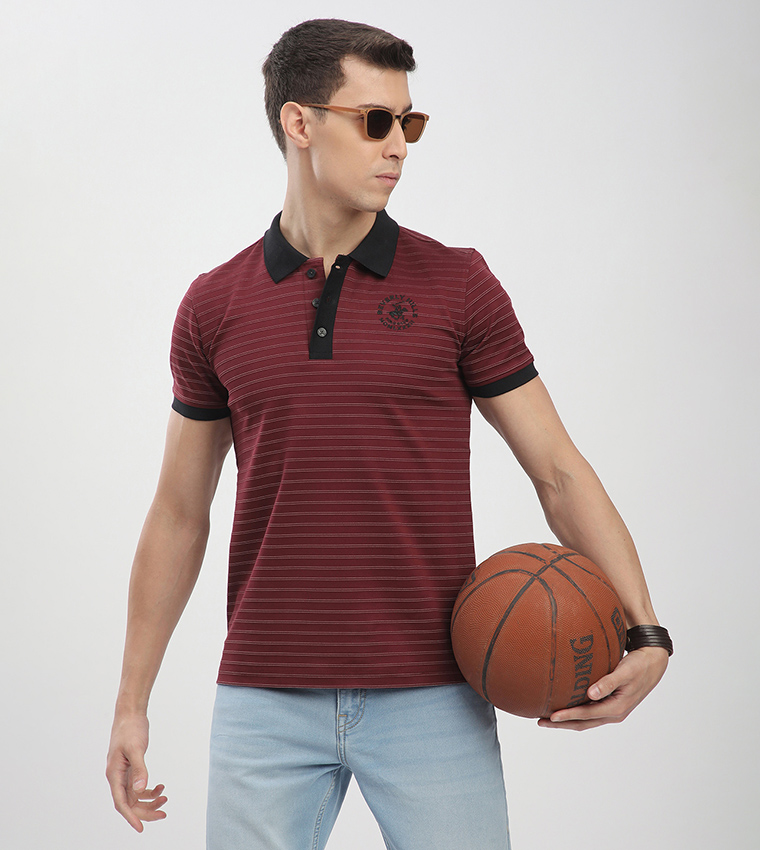 Logo Embroidered Short Sleeves Polo T-Shirt