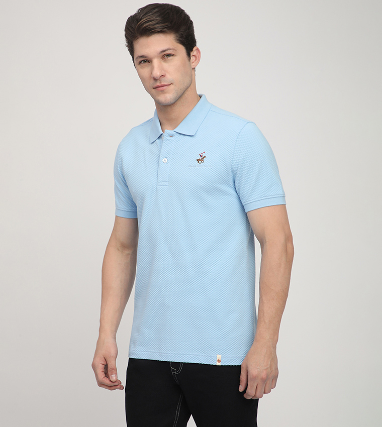 Logo Embroidered Short Sleeves Polo T-Shirt