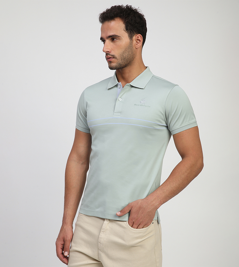 Logo Embroidered Short Sleeves Polo T-Shirt