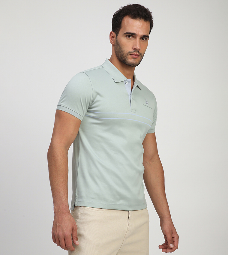 Logo Embroidered Short Sleeves Polo T-Shirt