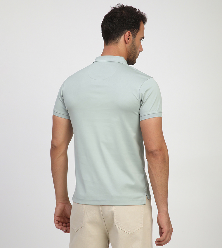 Logo Embroidered Short Sleeves Polo T-Shirt