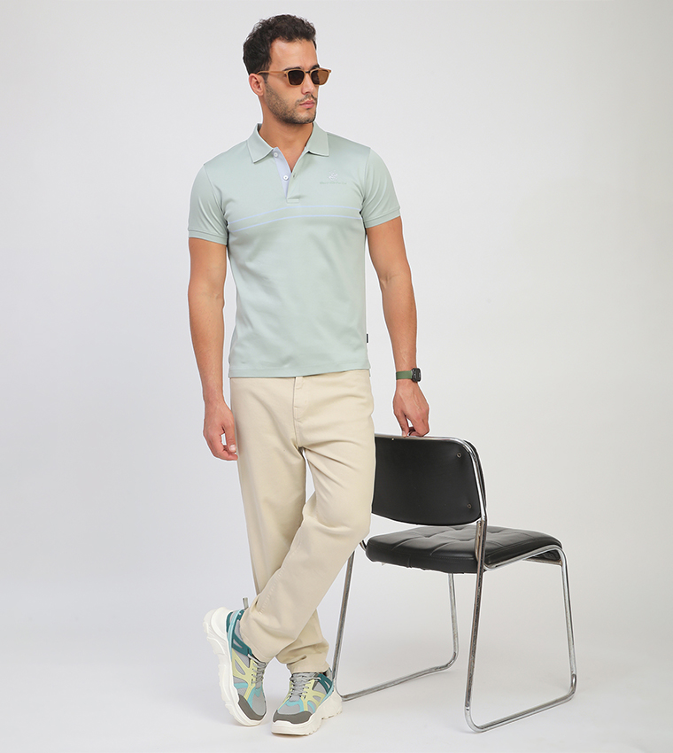 Logo Embroidered Short Sleeves Polo T-Shirt