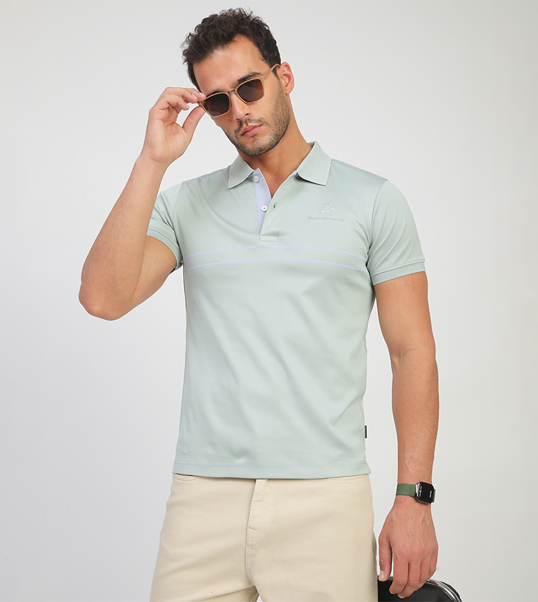 Logo Embroidered Short Sleeves Polo T-Shirt