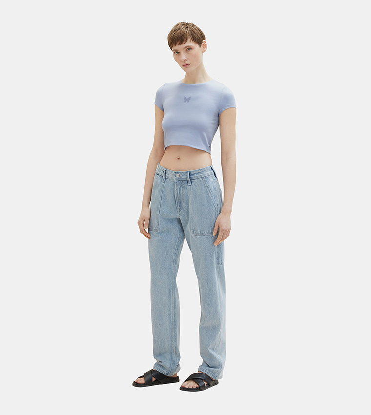 Cut-Out Back Crop Top