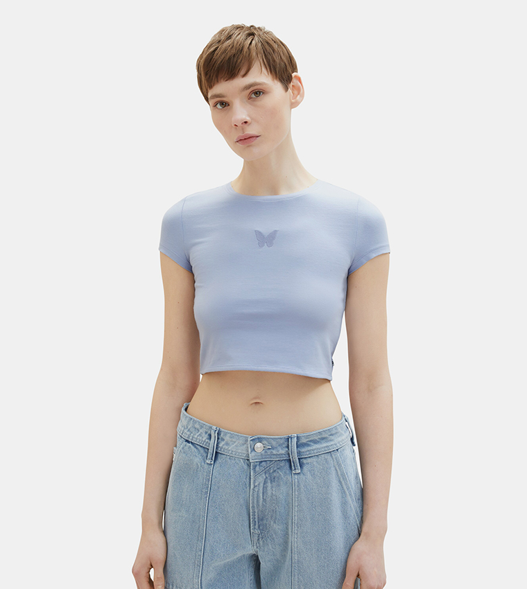 Cut-Out Back Crop Top