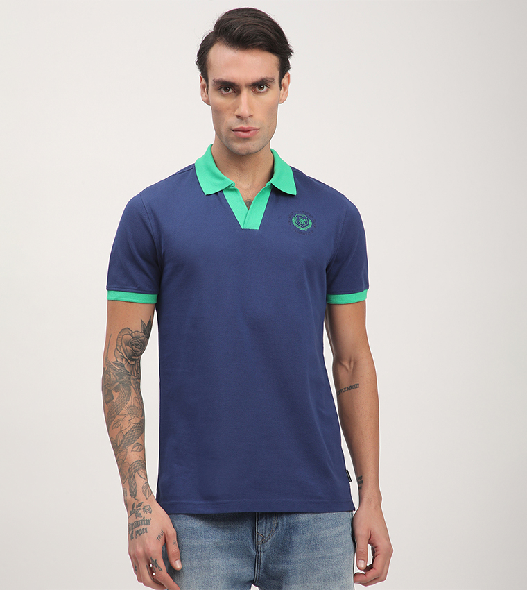 Logo Embroidered Short Sleeves Polo T-Shirt