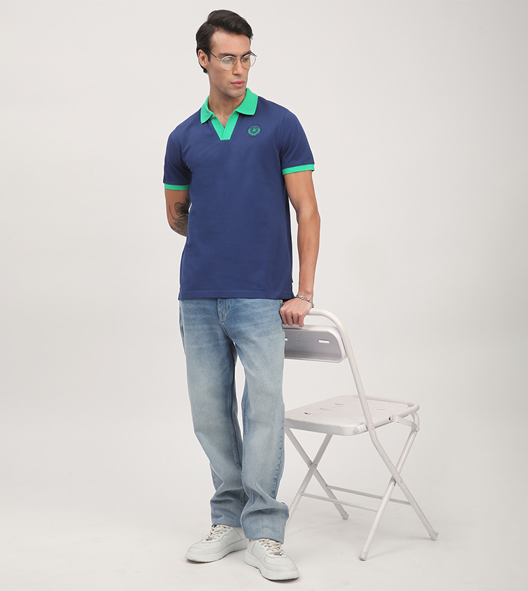 Logo Embroidered Short Sleeves Polo T-Shirt