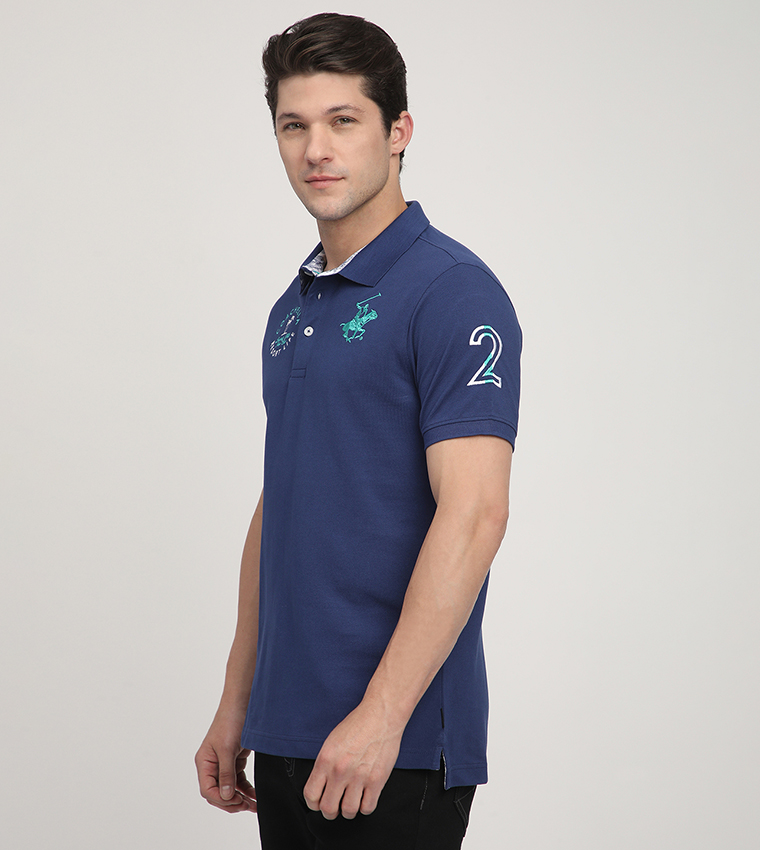 Logo Embroidered Short Sleeves Polo T-Shirt