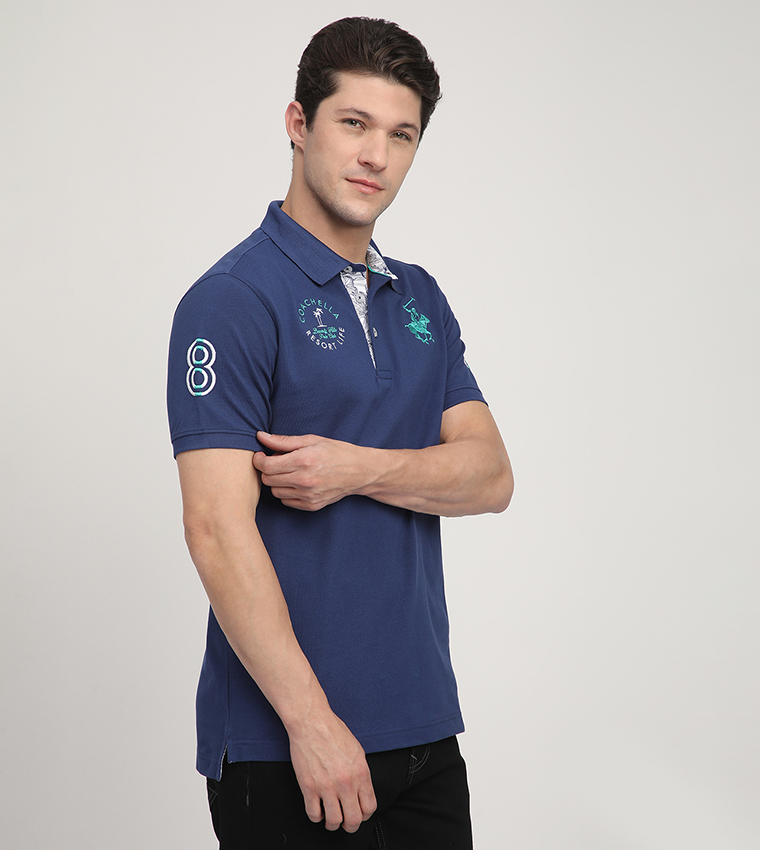 Logo Embroidered Short Sleeves Polo T-Shirt