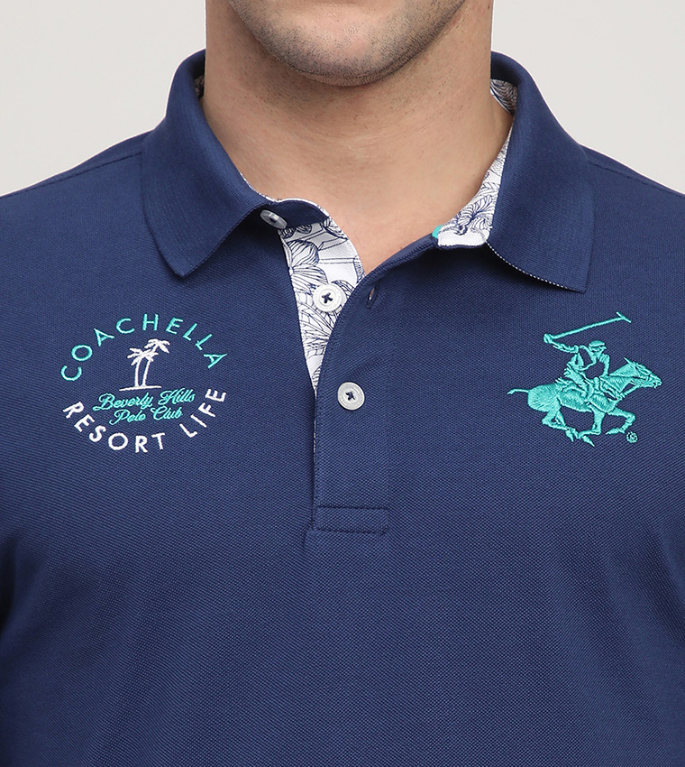 Logo Embroidered Short Sleeves Polo T-Shirt