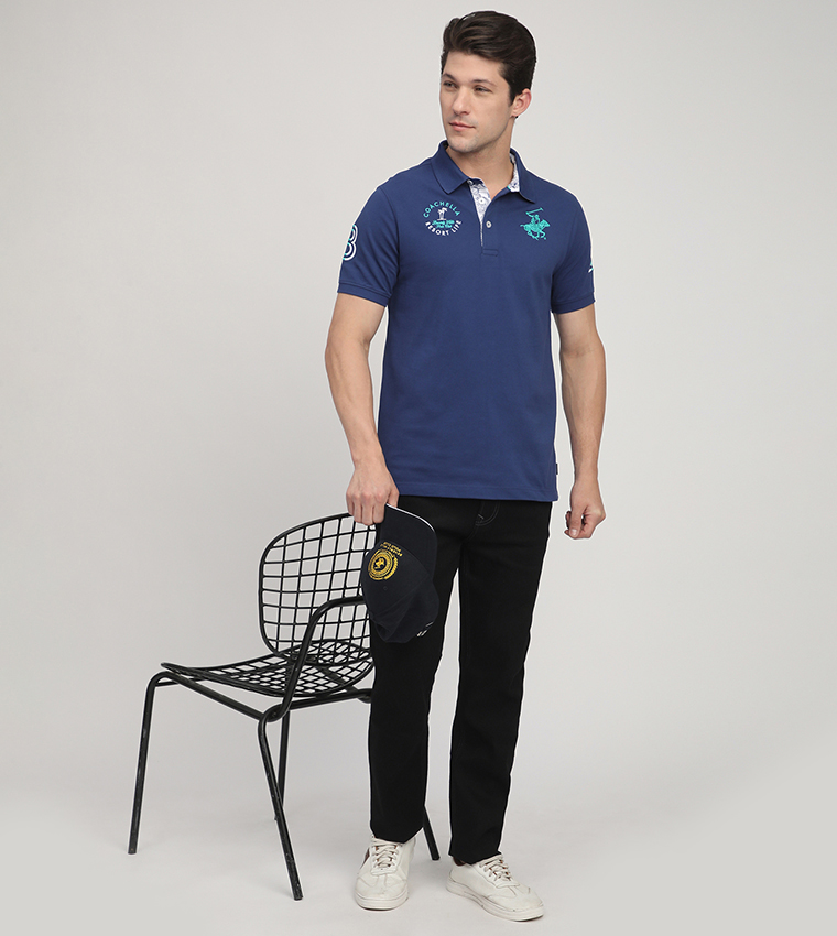 Logo Embroidered Short Sleeves Polo T-Shirt