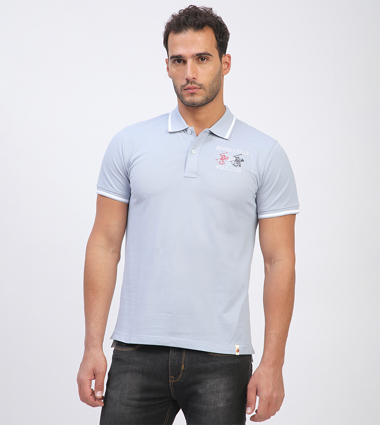 Logo Embroidered Short Sleeves Polo T-Shirt
